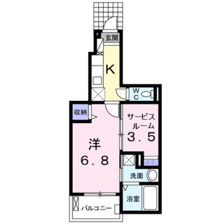 レフィナードソメイB棟の物件間取画像